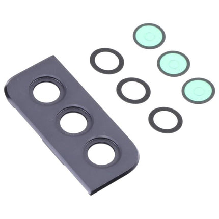 Replacement Camera Lens Cover for Samsung Galaxy S21 Daily Use - black triple-camera glass cover with green lens seals