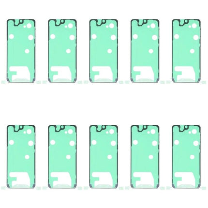 Adhesive for Repairing Samsung Galaxy S21 Daily Essentials - green pre-cut front housing adhesive strips shown in rows
