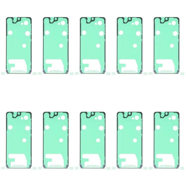 Adhesive for Repairing Samsung Galaxy S21 Daily Essentials - green pre-cut front housing adhesive strips shown in rows