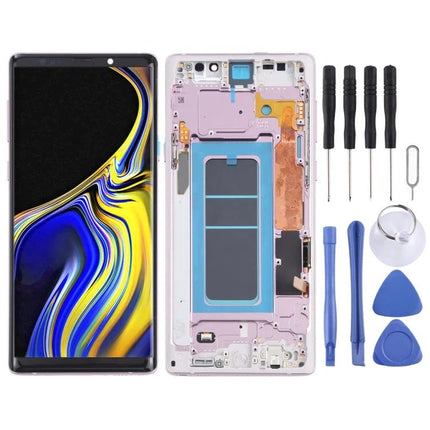 Essential Replacement Screen for Samsung Galaxy Note9 Everyday Use replacement OLED screen assembly with tools kit shown