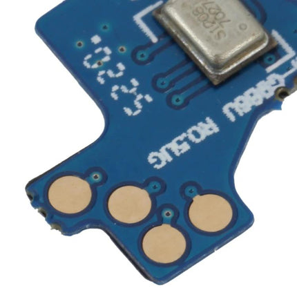 Samsung Replacement Cable for Galaxy S20+ Phone Upkeep replacement microphone flex cable close-up on blue circuit board for SM-G986