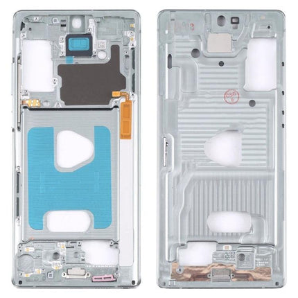 Samsung Galaxy Note20 Frame Replacement for Daily Repairs - silver middle frame bezel replacement for scratched or cracked phones