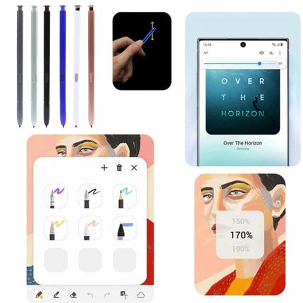 Samsung Galaxy Note20 Stylus Pen for Everyday Note-Taking replacement stylus set showing colors, tips, and use for note-taking and sketching