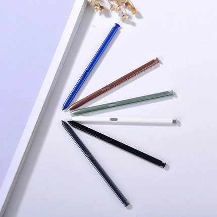 Samsung Galaxy Note20 Stylus Pen for Everyday Note-Taking showing six replacement stylus pens in assorted colors fanned on a white background
