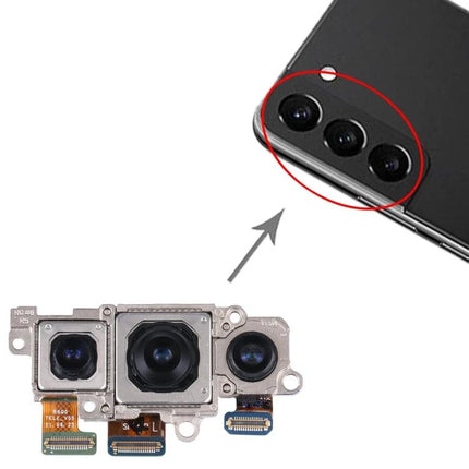 Samsung Camera Set for Galaxy S22 Daily Photography Use replacement telephoto wide main camera module shown next to Galaxy S22 rear camera housing