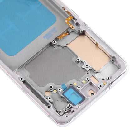 Samsung Galaxy S21 Screen for Daily Phone Communication replacement frame showing internal mounting points and connectors for easy repair