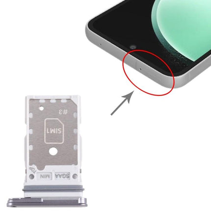 Samsung Galaxy S23 FE SIM Card Tray for Daily Phone Switching close-up showing tray and phone slot replacement