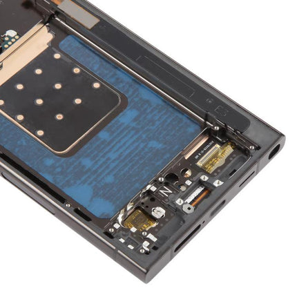 Replacement Screen for Samsung Galaxy S24 Ultra Daily Use Essentials - close-up of internal replacement screen assembly showing connectors and frame