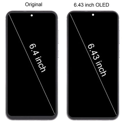 Alt Tag: Samsung Galaxy S23 FE screen for everyday mobile tasks - 6.43-inch replacement LCD and digitizer assembly with frame, black