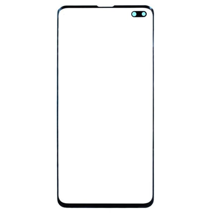 Replacement Front Glass for Samsung Galaxy S10+ Daily Use — white front glass screen replacement with camera cutout for everyday repairs