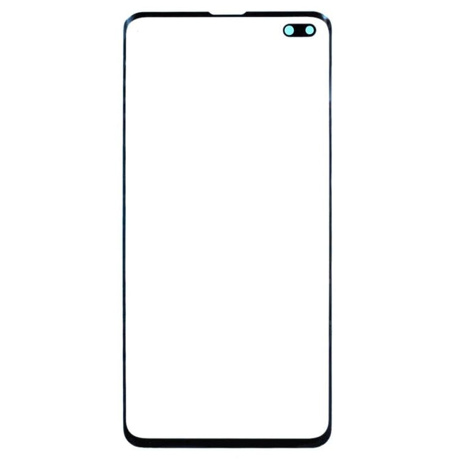 Replacement Front Glass for Samsung Galaxy S10+ Daily Use — white front glass screen replacement with camera cutout for everyday repairs