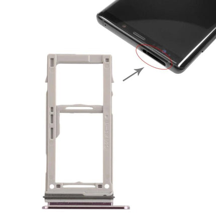 Samsung Galaxy Note9 SIM Card Tray for Daily Phone Essentials — replacement SIM and microSD tray shown next to Note9 phone