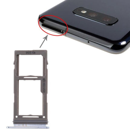 Samsung Galaxy S10 Series SIM and SD Card Tray for Daily Phone Use - replacement SIM microSD tray shown next to phone slot
