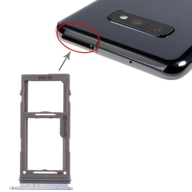 Samsung Galaxy S10 Series SIM and SD Card Tray for Daily Phone Use - replacement SIM microSD tray shown next to phone slot