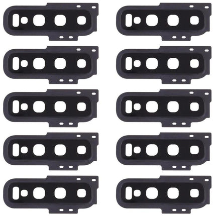 Samsung Galaxy S10 Camera Lens Cover for Daily Protection - black replacement camera lens frames shown in multiple pieces