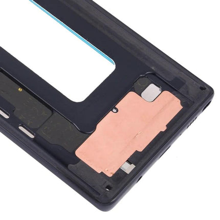 Essential Samsung Galaxy Note9 Middle Frame for Phone Upkeep replacement part showing inner copper shielding and mounting points