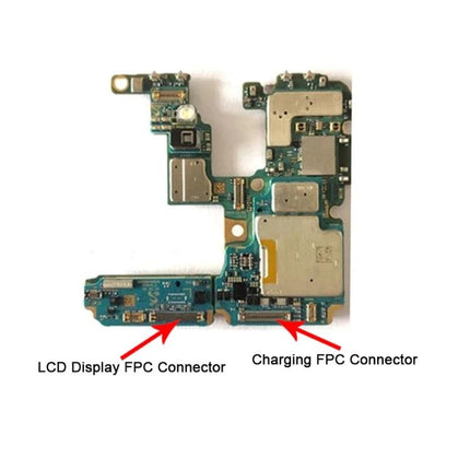 Screen Connector Replacement for Samsung Galaxy S20 Everyday Repairs motherboard showing LCD display FPC connector and charging FPC connector