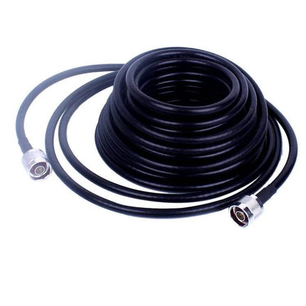 Compact Mini Signal Repeater for Mobile Coverage in Homes and Offices black coaxial antenna cable with N-type connectors for indoor installation