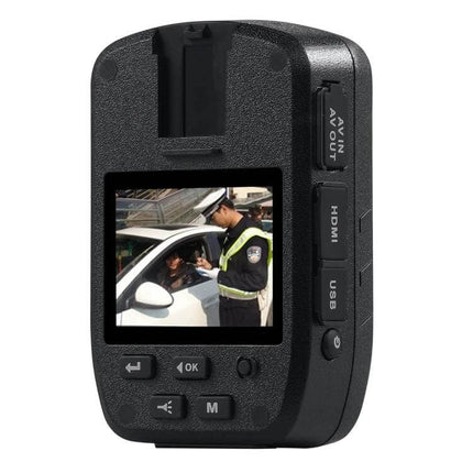 ZF902 Waterproof Mini DVR for Law Enforcement Recording compact waterproof body-worn camera showing officer recording traffic stop