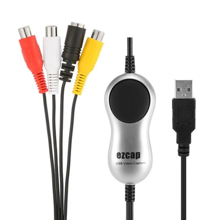 EZCAP Device for Capturing Analog Videos to Computer USB video capture dongle with RCA cables for digitizing VHS and DVD footage