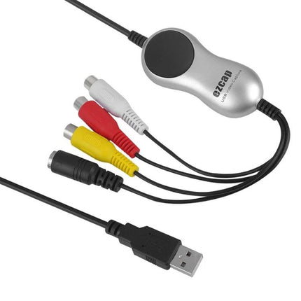 EZCAP Device for Capturing Analog Videos to Computer USB video capture with RCA cables for digitizing VHS and DVD recordings