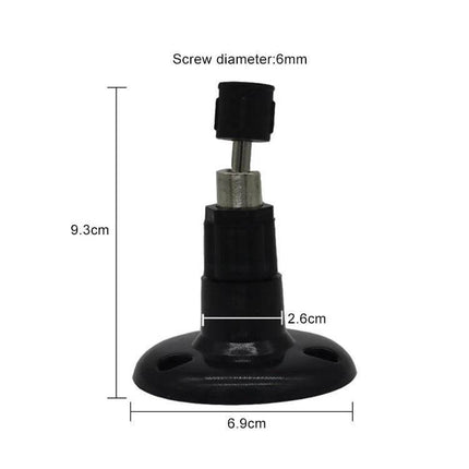 Wall Mounted Bracket for Video Cameras with Rotatable Design - black 360° rotatable wall mount with 6mm screw, 9.3cm height, 6.9cm base