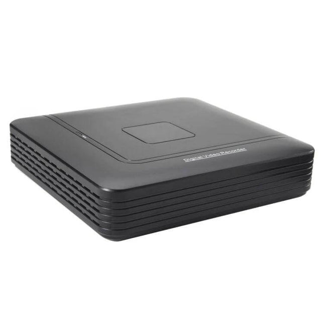 Compact 8-Channel Mini AHD DVR for Home Video Surveillance - compact black DVR unit for home security with 8-channel recording and cloud smartphone access