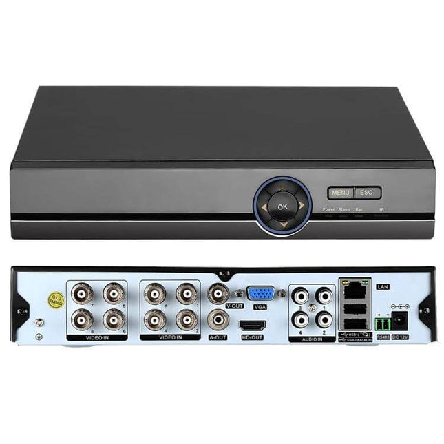 Versatile 8-Channel AHD DVR for Multi-Signal Security Monitoring with AHD/TVI/CVI/CVBS/IP inputs and LAN remote access