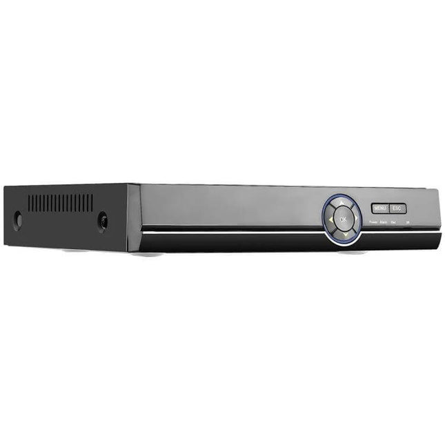 Versatile 8-Channel AHD DVR for Multi-Signal Security Monitoring black 8-channel DVR unit with front control dial and remote cloud access support