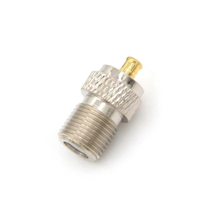 Straight F Female to MCX Male RF Coaxial Adapter - nickel-plated adapter for antenna, CCTV and radio connections