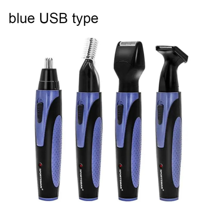 SPORTSMAN Four-in-One USB Rechargeable Trimmer For Men Blue 