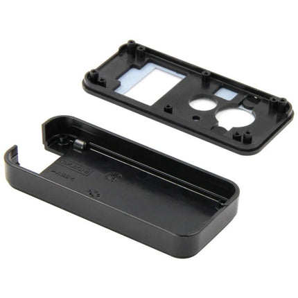 TTGO Black PVC Protective Case for T-Camera Module — black two-piece PVC housing protecting camera module with cutouts for lens and connectors