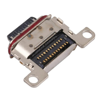 Connector for Everyday Samsung Phone Charging Needs - replacement charging port connector for Samsung Galaxy S21+ 5G, close-up metal USB-C assembly