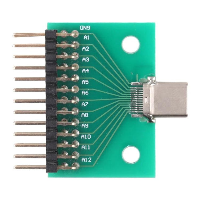 Professional USB Type C Male Test Board for Device Repair showing Type-C connector and pin header for technician diagnostics