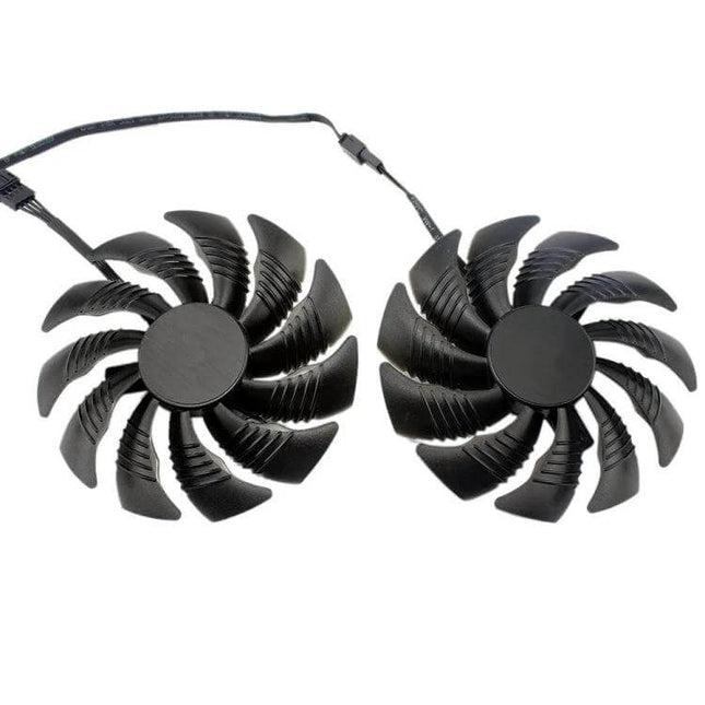 88mm Replacement Fan for Computer Graphics Cards dual black blades replacement pair for GPU cooling, quiet performance and improved airflow