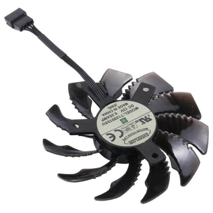 75mm Replacement Cooling Fan for Gigabyte GeForce Cards - Black 75mm GPU Fan With 4-Pin Connector For GTX 670/780/980 Cooling