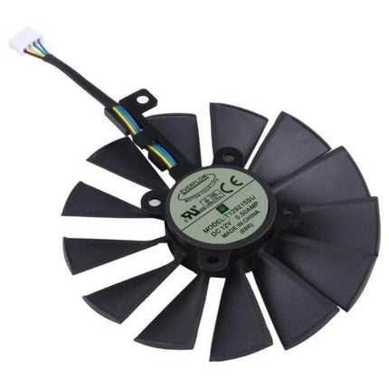 Replacement Cooling Fan for Asus Strix RX470 Graphics Card - black 11-blade replacement GPU fan with 4-pin connector