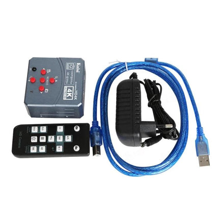 Kaisi HD4K Digital Microscope Camera for Real-Time Viewing on Monitors accessories kit with remote, USB cable and power adapter