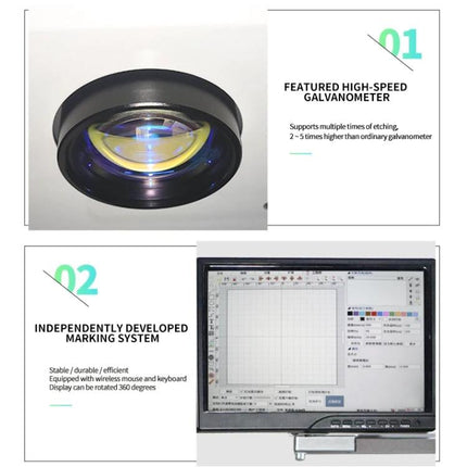 TBK Automatic Laser Marking Machine for Custom Engravings high-speed galvanometer and marking system images