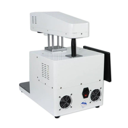 TBK Automatic Laser Marking Machine for Custom Engravings compact white TBK-958C fiber laser marking unit for metal and small projects