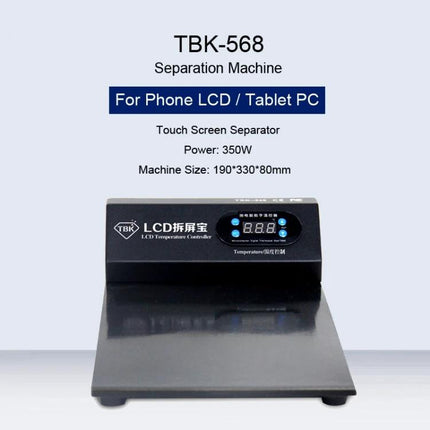 Touch Screen Glass Separator Machine for LCD Assembly - TBK-568 touch screen separator for phone and tablet LCD repair