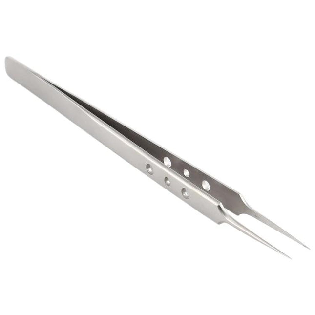 Precision Repair Tweezers with Long Pointed Stainless Steel Design — slim anti-static long-point tweezers for electronics, jewelry, corrosion-resistant stainless steel