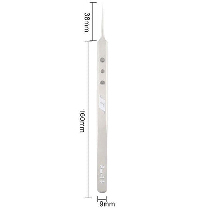 Precision Repair Tweezers with Long Pointed Stainless Steel Design - slim 160mm anti-static stainless steel tweezers for electronics and jewelry