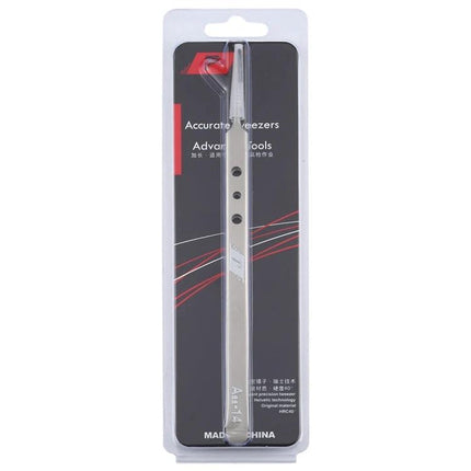 Precision Repair Tweezers with Long Pointed Stainless Steel Design in retail blister pack for electronics and jewelry work