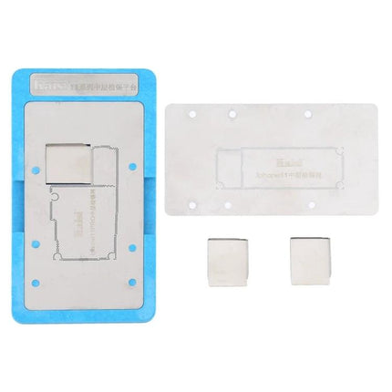 Kaisi Precision Reballing Stencil for iPhone 11 Mainboard Repair with magnetic frame and metal stencil set