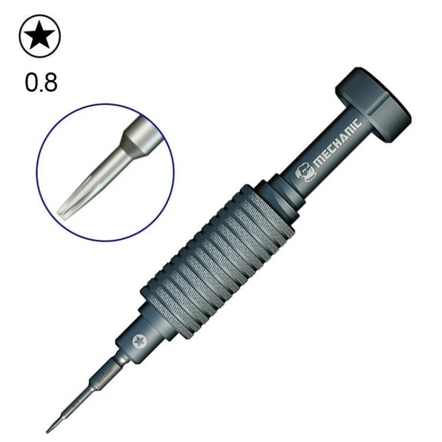 MECHANIC Precision Screwdriver for Phone and Device Repairs - knurled handle anti-slip screwdriver for smartphone, tablet and small device repairs