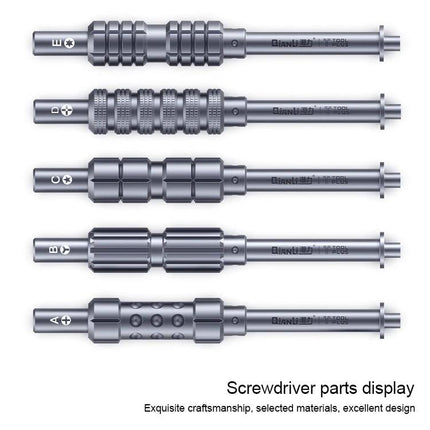 Qianli i-Thor S2 Y-Shaped Screwdriver for Device Repair showing five metal screwdriver bits and textured handles for precise electronic device repairs
