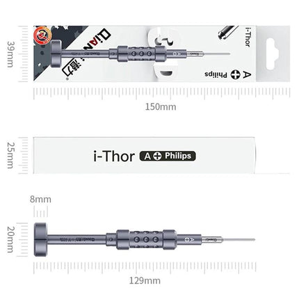 Qianli Torx Screwdriver for Smartphone and Gadget Repair - i-Thor S2 precision Torx screwdriver with measurements for phone, tablet and small electronics repair