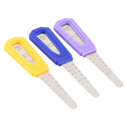 Spahr K7 Stainless Steel Ruler for Phone Repair Tool slim stainless measuring ruler with colored plastic handles for electronics repair