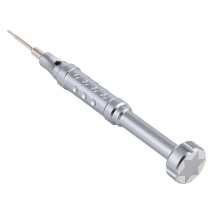 Non-Slip Torx T2 Screwdriver for Device and Toy Repair - compact silver precision driver with textured grip for electronics and toy maintenance